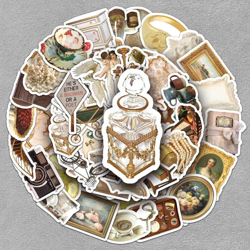

50PCS STICKER Aesthetic LUCU ANTI AIR UNTUK DEKORASI SEPEDA LAPTOP DIARY JURNAL SCRAPBOOK