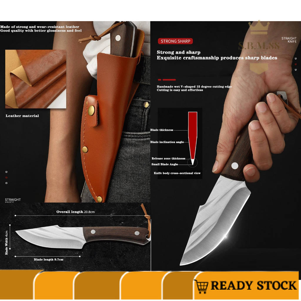 SM88-A305-PISAU TULANG PISAU DAPUR PISAU SURVIVAL PISAU DAGING PISAU KOKI PISAU JEPANG SUPER TAJAM