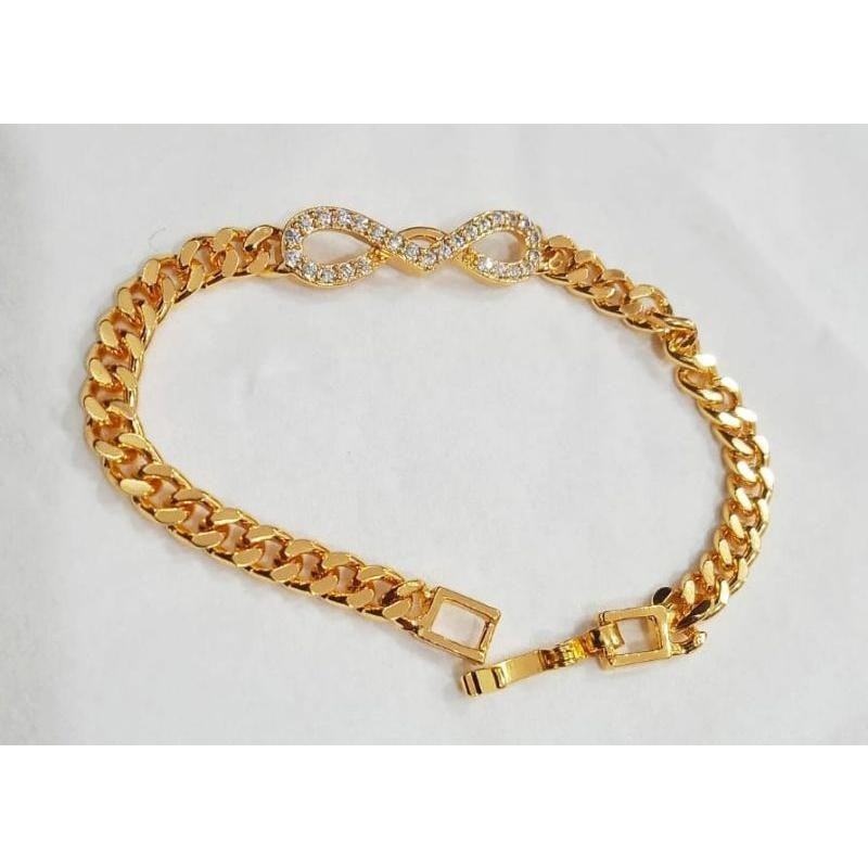 Gelang tangan anak remaja/ anak ABG XUPING wanita dengan mata zicron uk16cm EMAS 24K