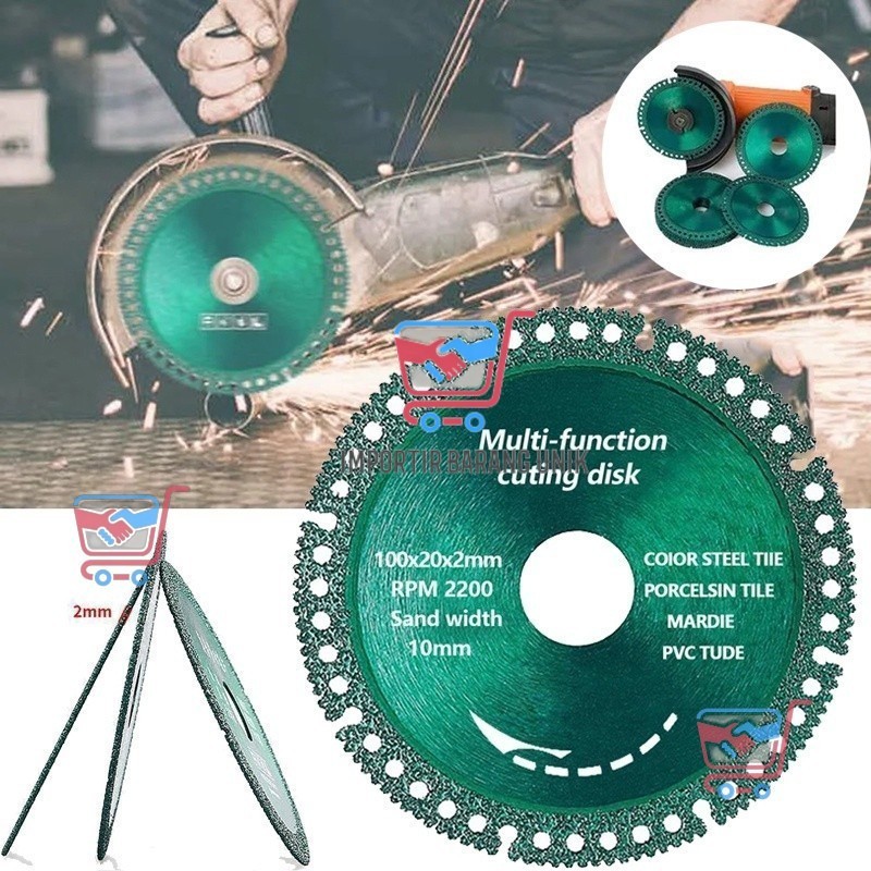 IMB-B206-6IN1  MATA GERGAJI DIAMOND PISAU 100MM / DIAMOND CUTTING MATA GERINDA BESI GERINDA BATU GEN