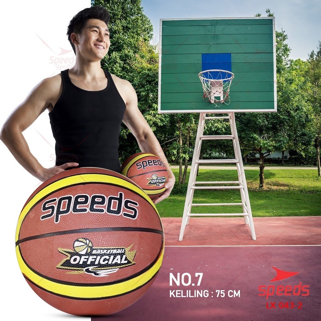 SPEEDS & Basketball Bola Basket Ballerbro Bola Basket Olahraga Original Natural Rubber LX 043-2