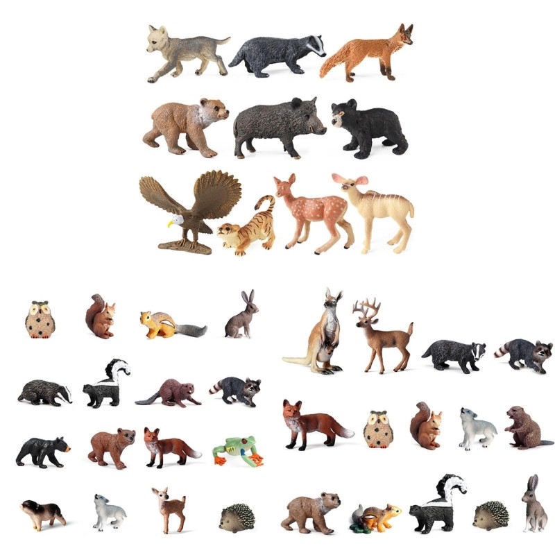 10/14/16pieces Simulation Animals Toy for Children Action Figures Wild Animals Figurines Home Plasti