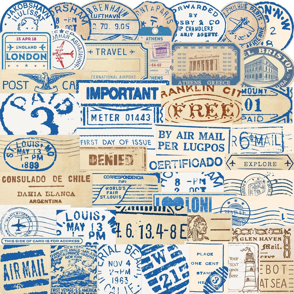

50pcs Journey Ticket Stub Cartoon Graffiti Stickers Phone Guitar Laptop Notebook Suitcase Water Bottles Waterproof Sticker Gift