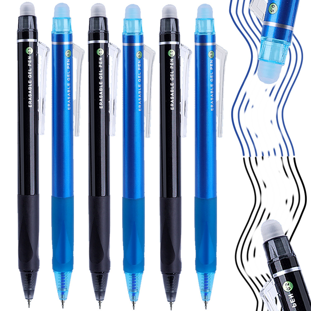

Mix Erasable Pen ST Tip Retractable 0.5mm Black Blue Ink Gel Pens Stationery Supplies Aesthetic Kawaii Office School Pencils
