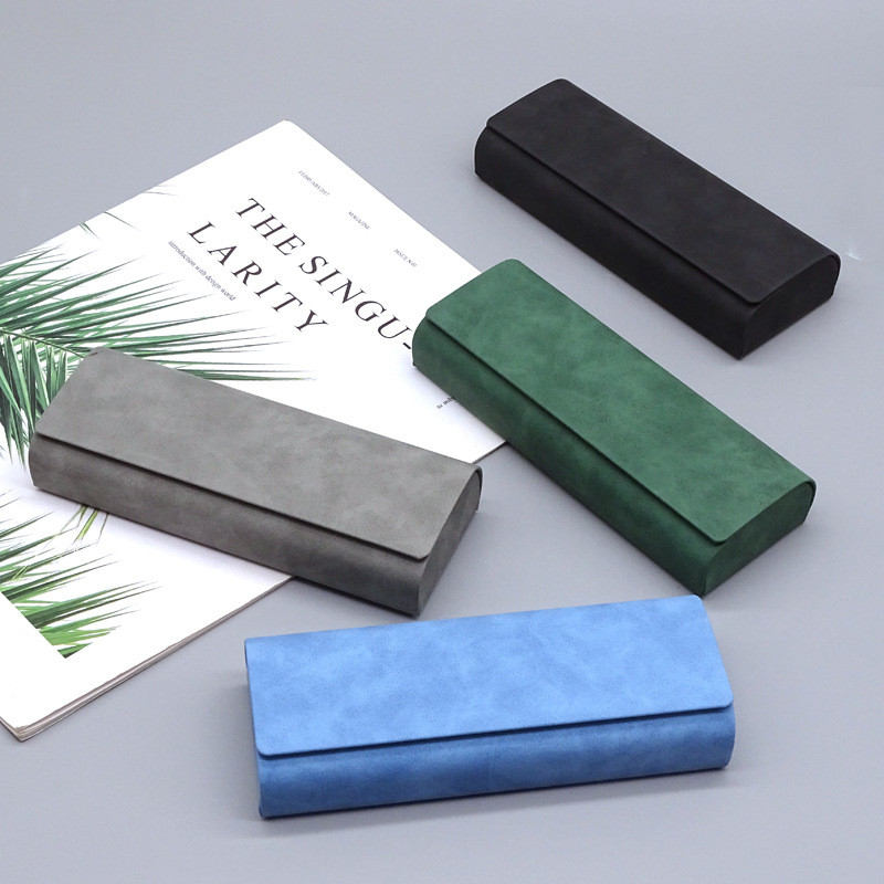 

Hard-shell Spectacle Case Men Women Glasses Case PU Leather Portable Anti-extrusion Sunglasses Storage Box Folding Eyewear Pouch