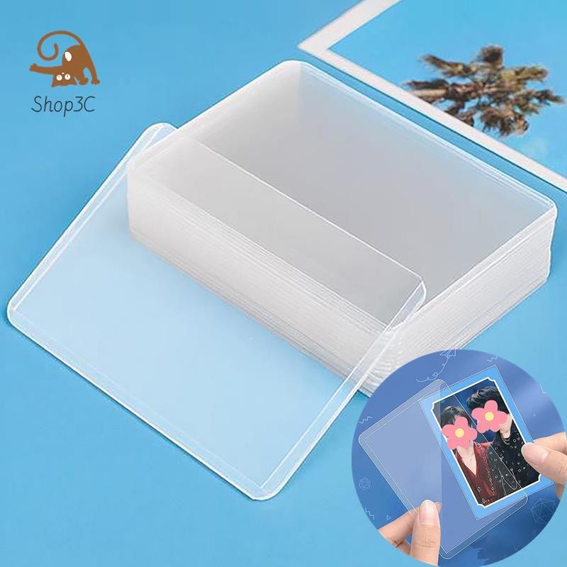 

10PCS Kpop Photocards Film Protector Idol Photo Sleeves Holder With Screen Protector School Stationery