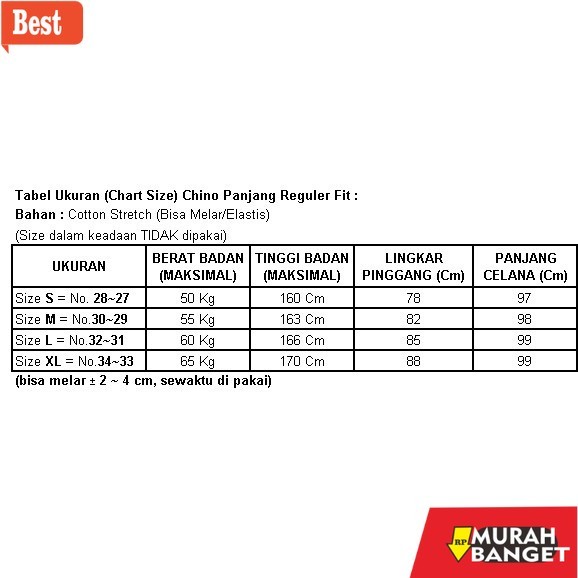 celana chino panjang pria Celana Panjang Chino Chinos Cino Standard Reguler Pria Cowok - Krem Khaki