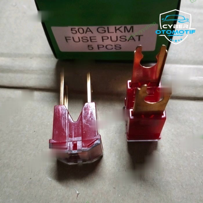 5pcs fuse sekring skring fusat pusat tusuk 50a amper glkm kaki