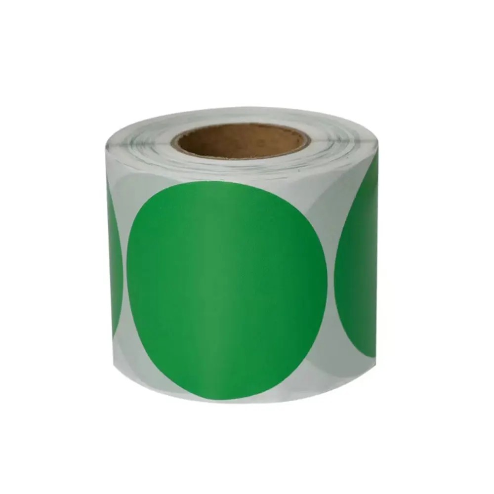 

Color Paper Thermal Label Sticker Diameter 25mm~100mm Top Coated Thermal Paper Adhesive Stickers