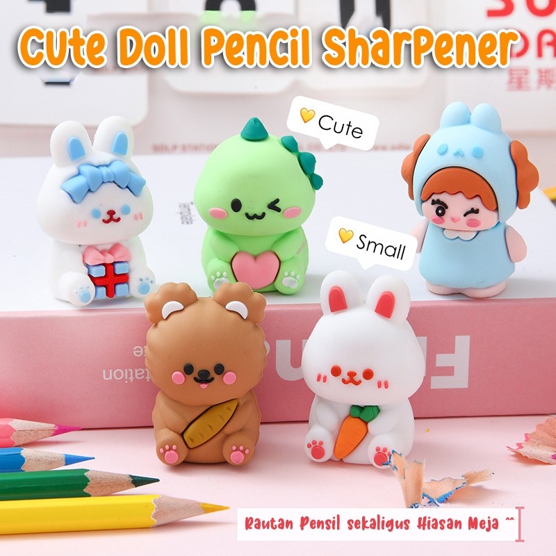 

Joi.Street - Cartoon Pencil Sharpener, Rautan Pensil bentuk Karakter Kartun Hewan Lucu