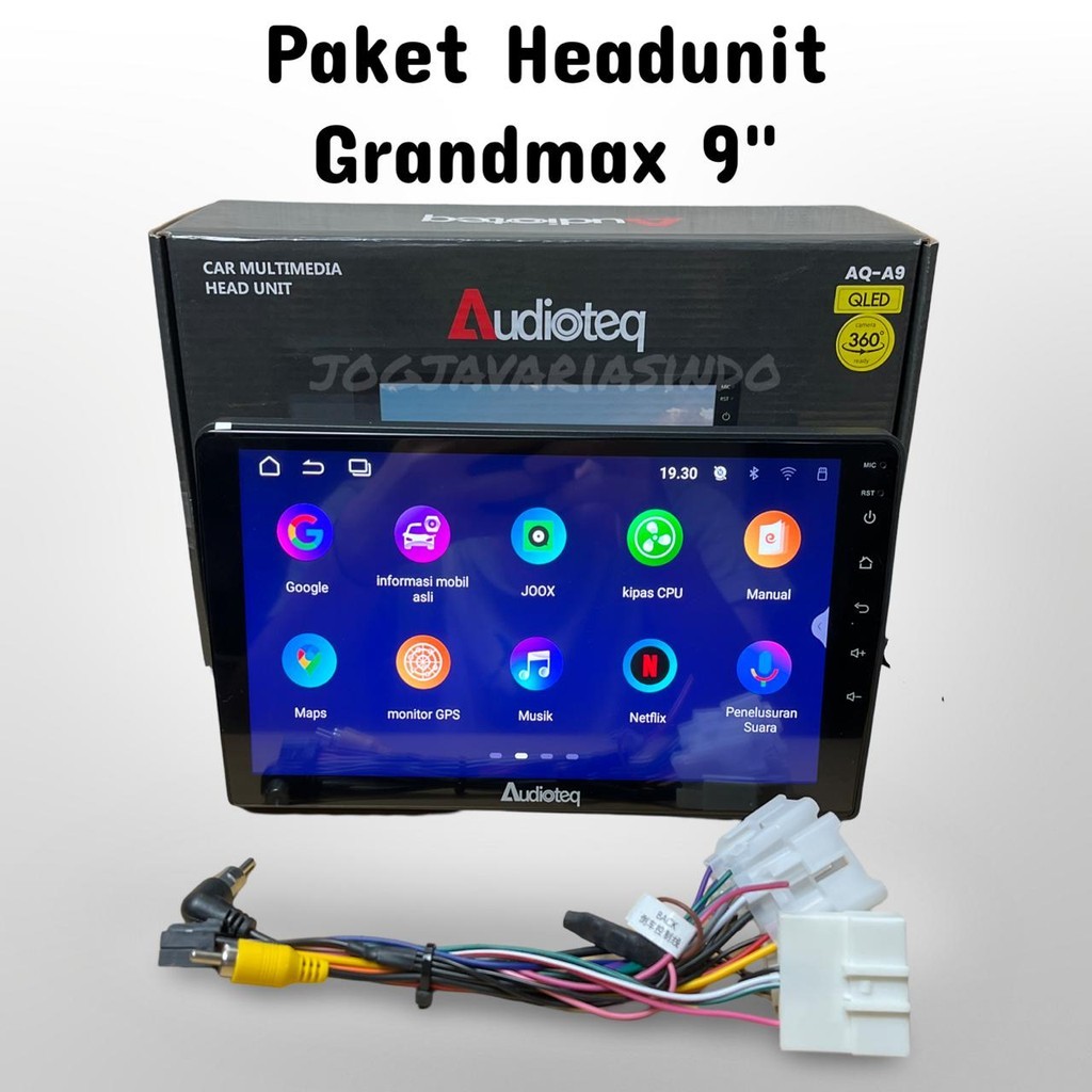Paket Head Unit Android 9 Inch Oem PNP Grandmax Luxio Audioteq