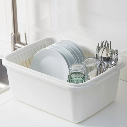 Dish Drainer with lid - rak pengering piring gelas dengan tutup besar bagus