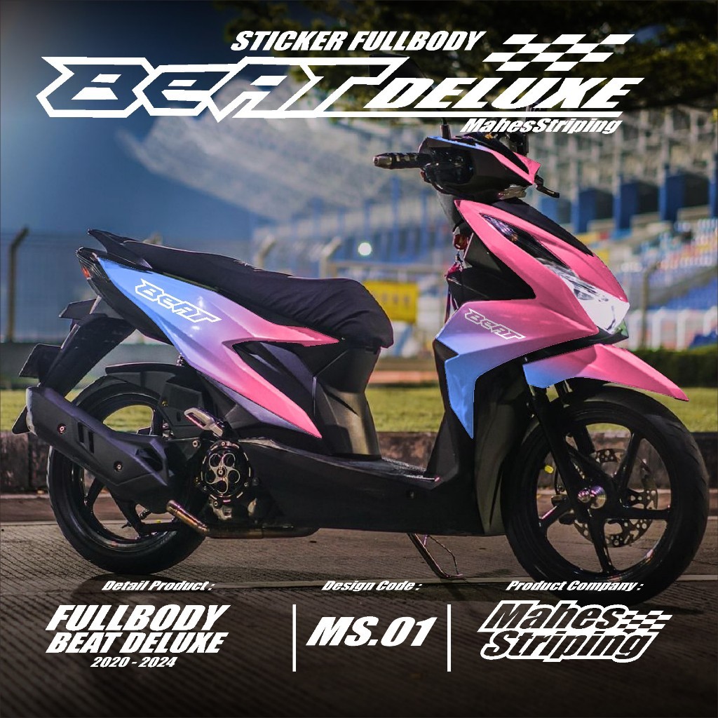 Decal Stiker Honda Beat Deluxe Beat Street Full Body 2020 2021 2022 2023 Terbaru Kode MS.01 - Sticke