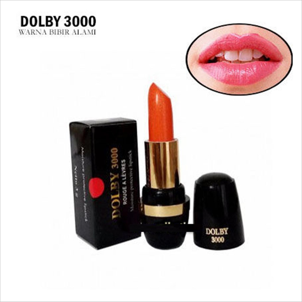 DOLBY 3000 Lipstik Bibir 151 Double Protection - Moisture Protective Lipstick / Pelembab Lip Pink Me