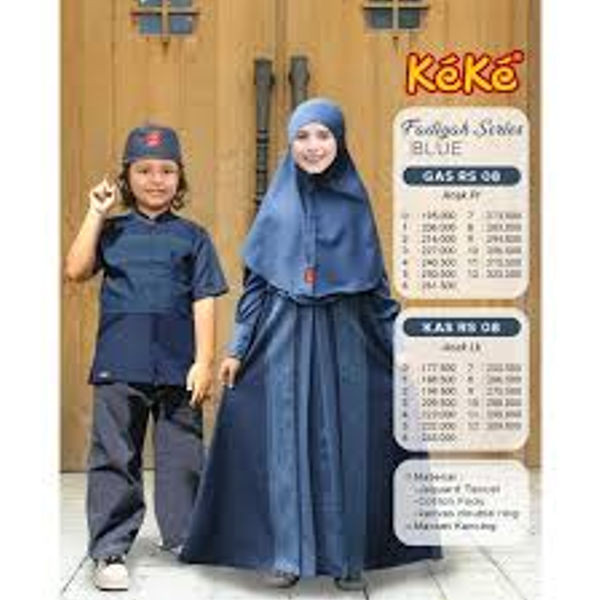 KEKE GAMIS ANAK GM SRK 010 NAVY TERBARU
