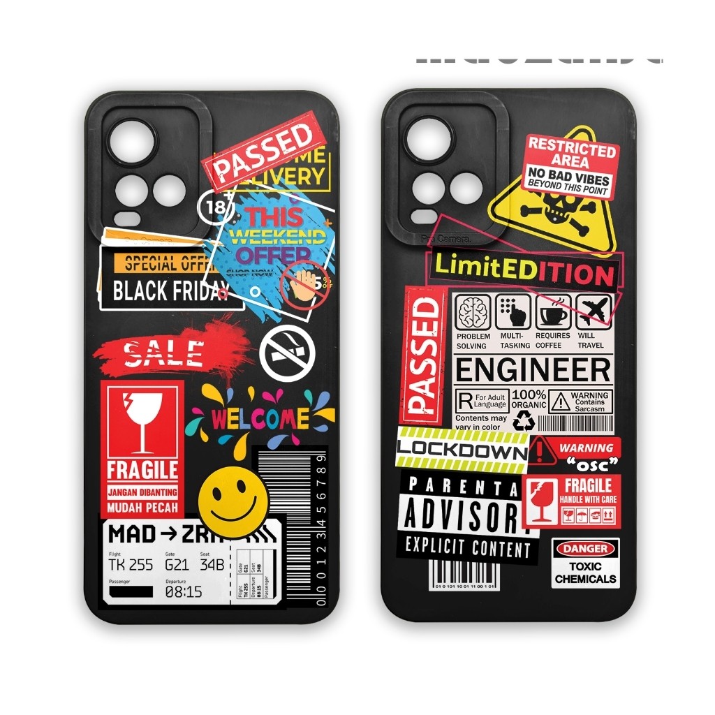 Casing Pelindung  Vivo Y21 Y21s Y21a Y33s Soft Case Pro Camera Model Motif Aeshtetik Lucu