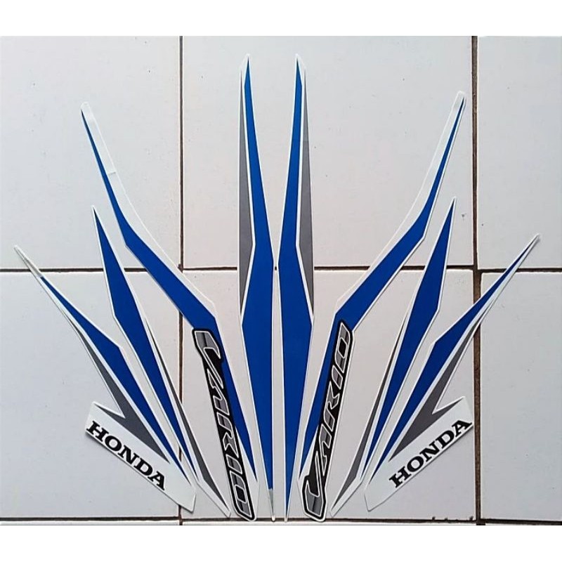 Stiker Striping Motor VARIO 125 2018 CBS WARNA PUTIH-BIRU Sticker Lis Body Standar TERMURAH