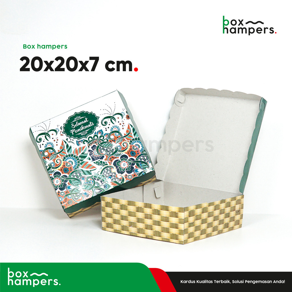 

Box 20x20x7 -R10 (eceran) Kardus/Karton/Duplex/KotakNasi/Berkat/Tinggi7