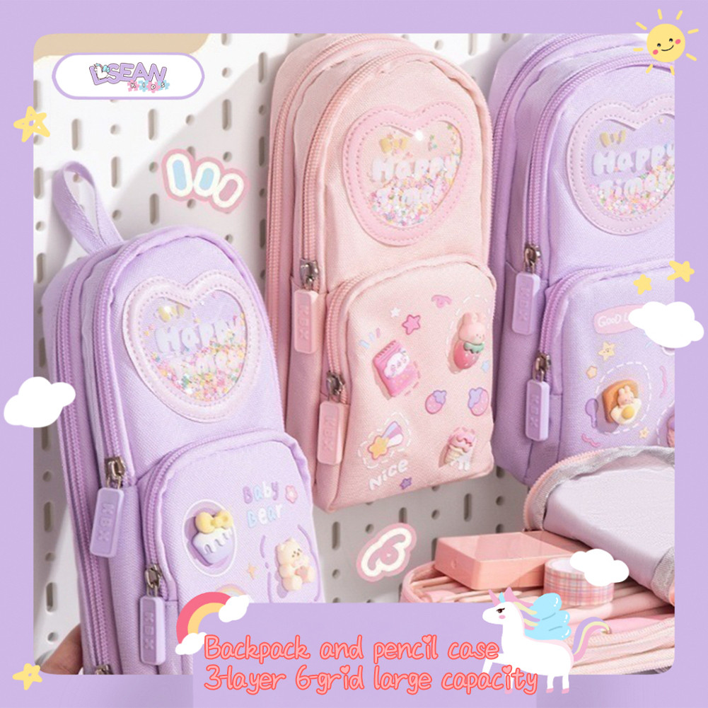 

Kotak Pensil Anak Sekolah 6 Ruang / Kapasitas Besar Pencil Case / 3D Anak Perempuan Lucu Besar
