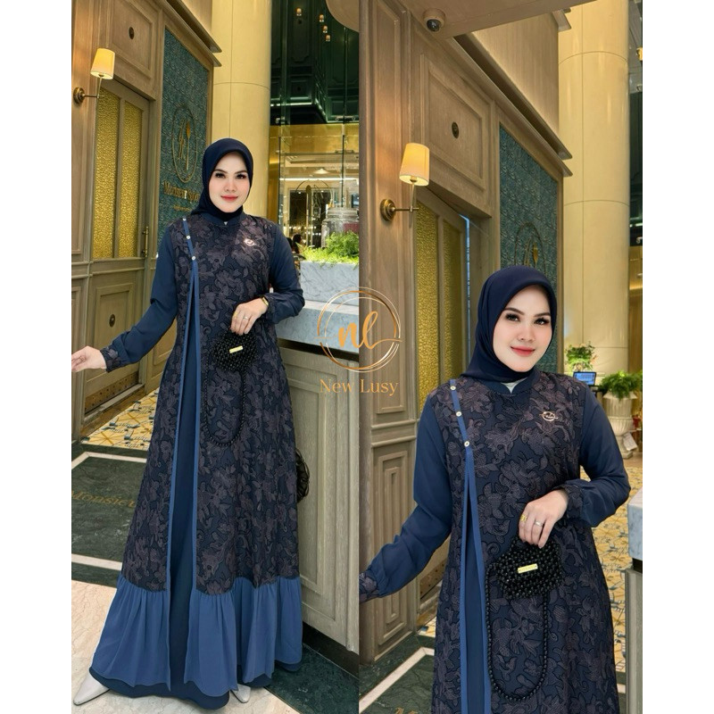 New Lusy yurra dress - Yurra dress New Lusy terbaru - Gamis New Lusy - New Lusy