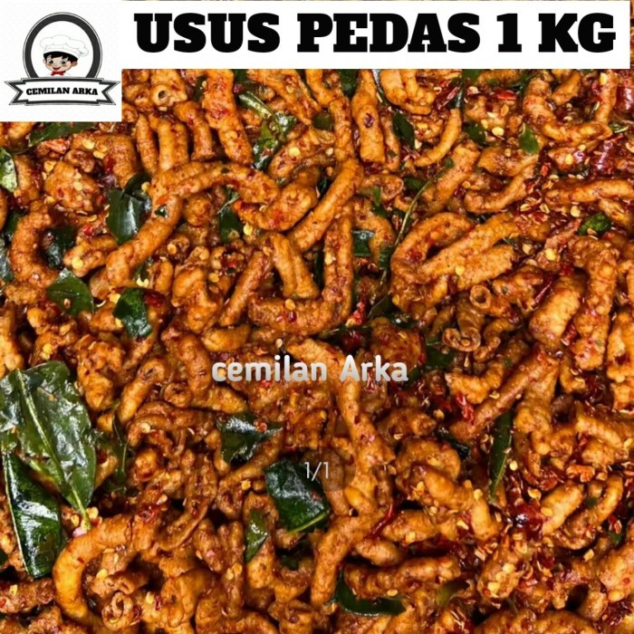 

cocoonrebirth Keripik Usus Ayam Crispi Rempah Pedas Daun Jeruk Kemasan 1 Kg 500 Gram