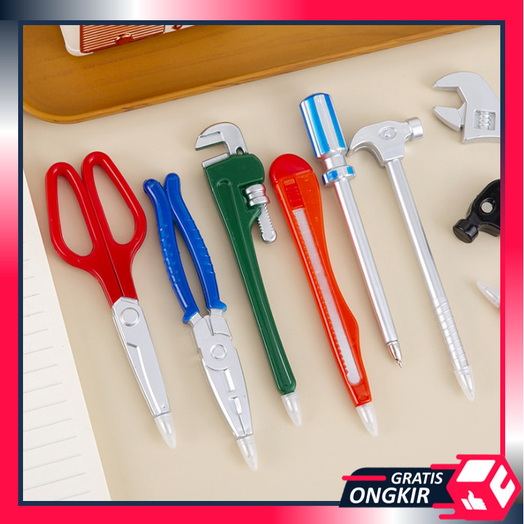 

GRATIS ONGKIR - S6453 Pulpen Unik Bentuk Obeng Palu / Alat Tulis Lucu Anak / Pena Motif Toolkit