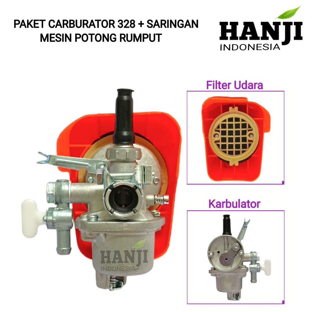 Karburator Carburator Mesin Potong Rumput 328 + Filter Udara Mesin Potong Rumput