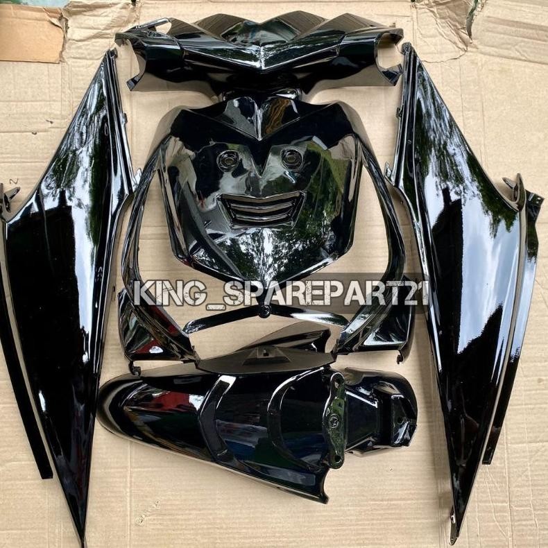 Special Sale! TERMURAH!!! Full body halus beat karbu hitam ( non striping ) - cover body full halus 