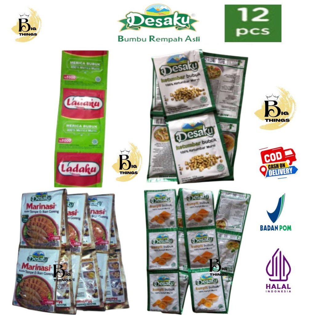 

DESAKU Marinasi Ayam Ikan Tempe Ketumbar Kunyit Ladaku Halal BPOM Original