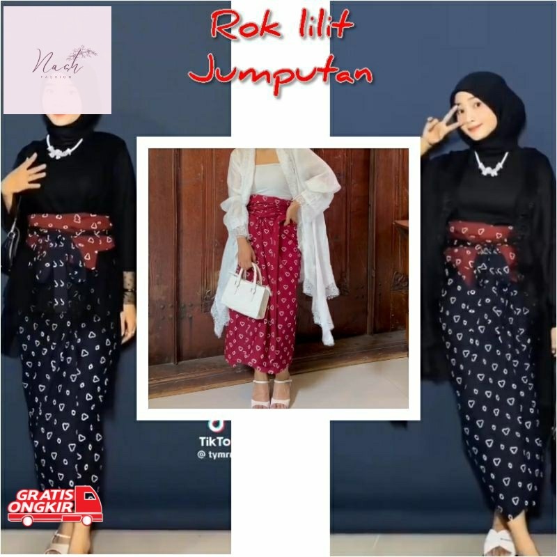 Rok Terkini / rok lilit jumputan / rok lilit batik free gesper / lilit batik jumputan / rok lilit ba