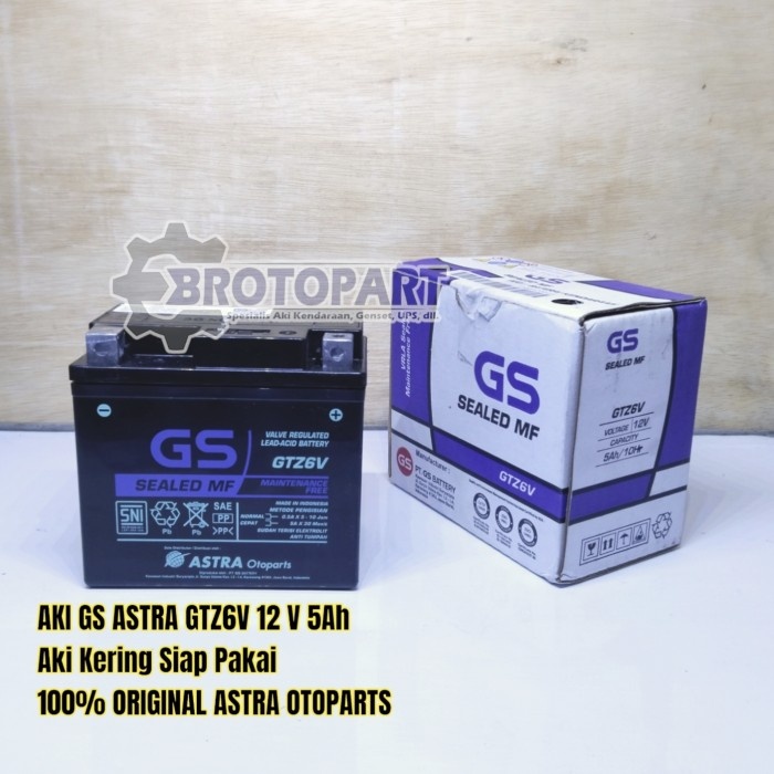 Aki Motor GS ASTRA Otoparts ori GTZ6V Honda CBR150 CBR250 CB150R CRF
