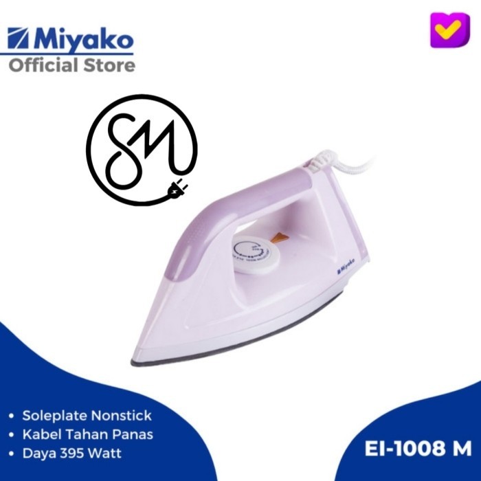 Setrika Miyako EI1008 dry iron EI-1008M gosokan EI 1008 M