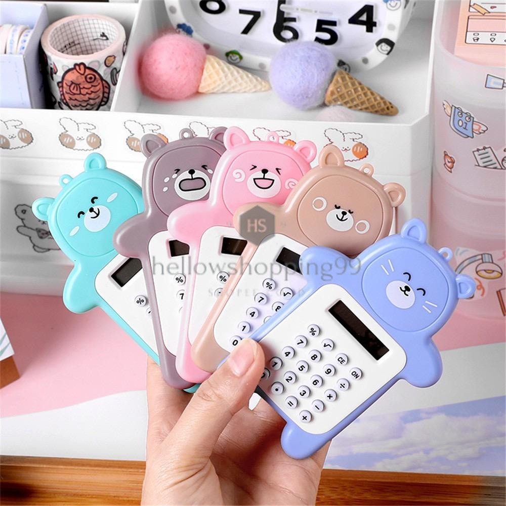 

ADZ-J407-Kalkulator Mini 8 Digit Portable Lucu Motif Beruang Calculator Travel Tombol Karet Sekolah Stationary Import Warna Unik