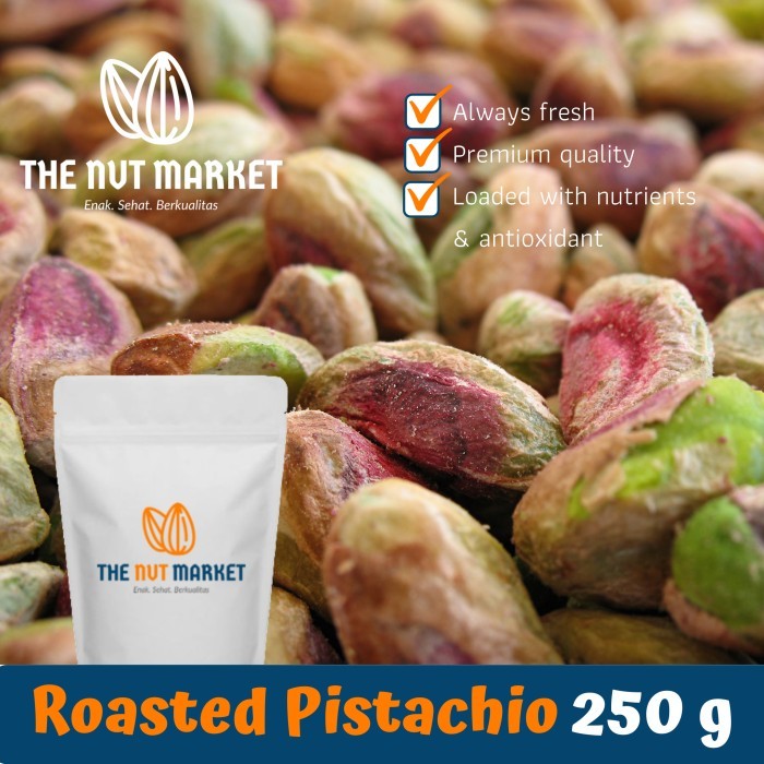 

Best Seller Pistachio Kupas, Roasted 250 gram, tanpa kulit
