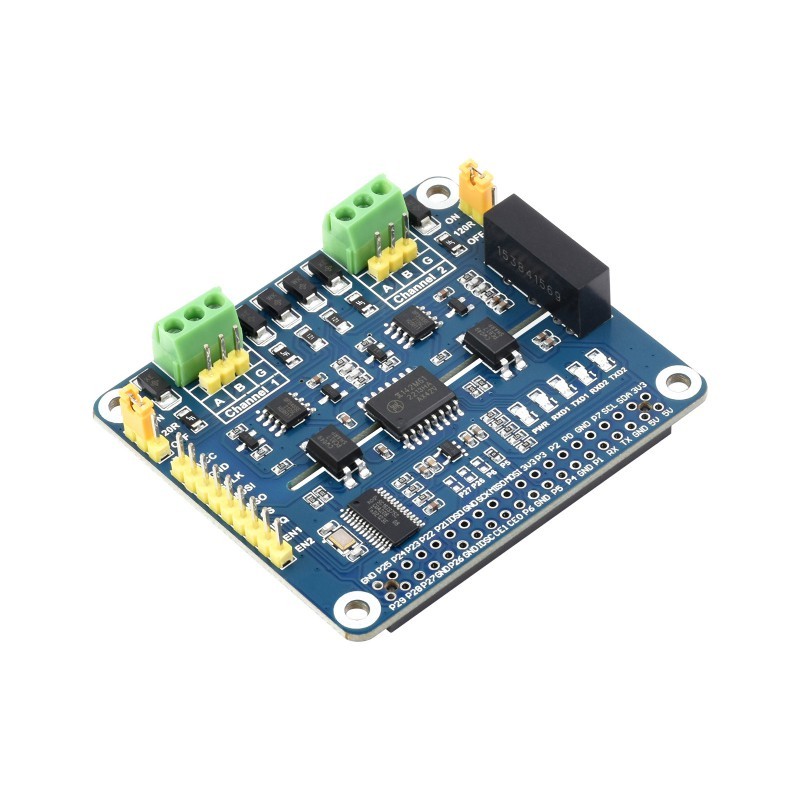 2 Channel Isolated RS485 Expansion HAT SC16IS752 + SP3485 Solution for Raspberry Pi 4B 3B+ 3B Zero 2