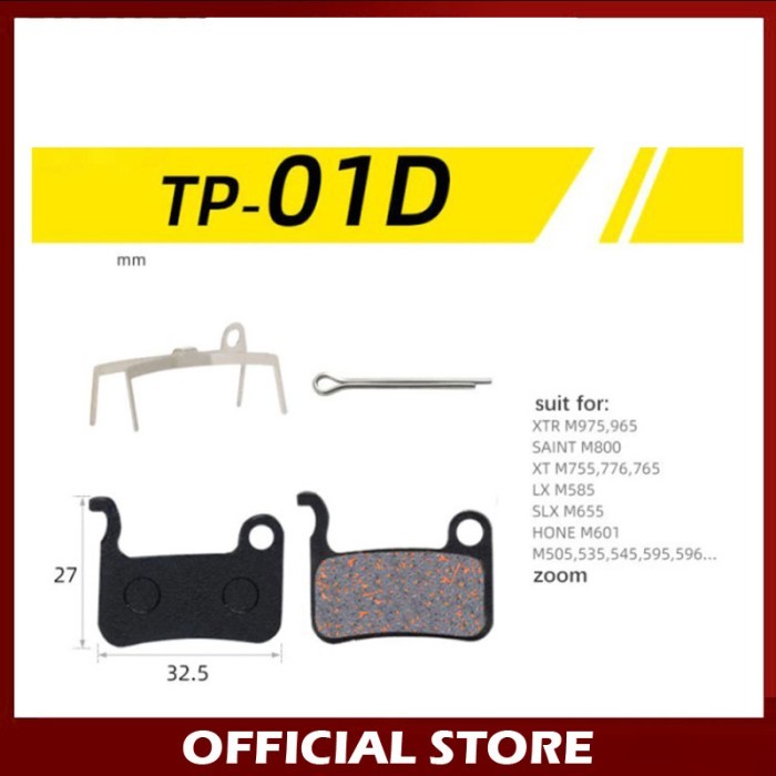 Toopre TP-01D Kampas Rem Brake Pad Shimano XTR M975 Saint XT SLX Hone