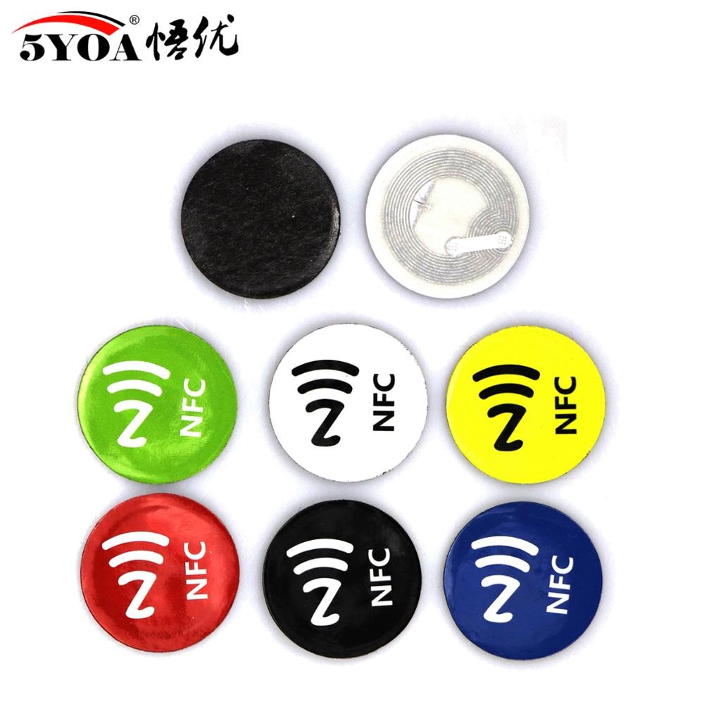 

6pcs/lot NFC Tags Stickers Anti Metal Ntag213 adhesive label Metallic sticker Universal Lable RFID Tag for all NFC Phones