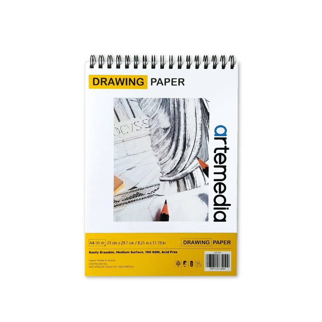 

Gramedia Surabaya - Artemedia Sketchbook Drawing Paper Book A4 Wire Bound