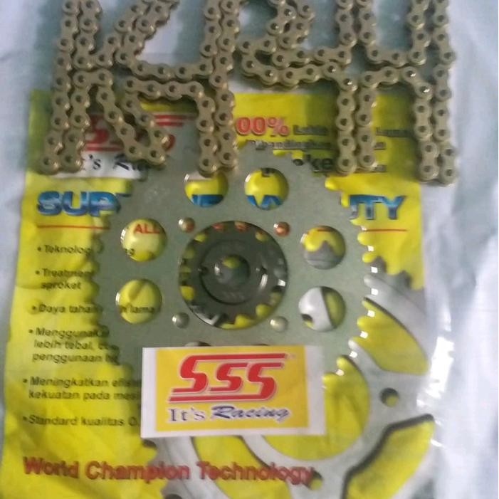 Gir depan belakang 415(Tipis) SSS Supra X 125, Karisma, Blade, Revo, Supra Fit New dan ( Rantai Gold