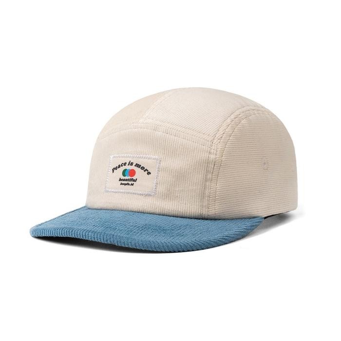 keepfs.id | topi five panel browken white blue | peace Corduroy - 5 panel peace