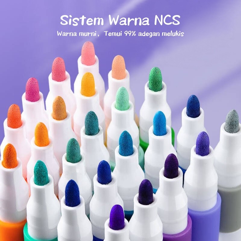 

JAMIN MURAH !!!Aimilo Spidol Acrylic Marker Spidol Warna Warni 1 Set DIY Painting Akrilik Marker 48/60/80 Warna(BISA LANGSUNG ORDER)