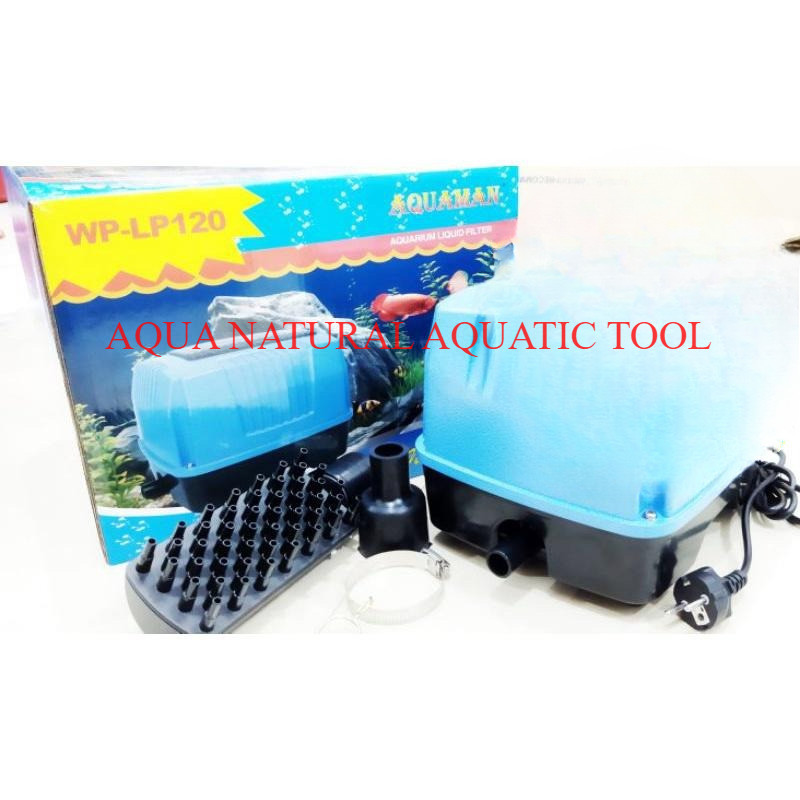 pompa udara aerator AQUAMAN LP 120 AIR PUMP TEKANAN BESAR AERATOR BLOWER AQUARIUM KOLAM aerasi gelem