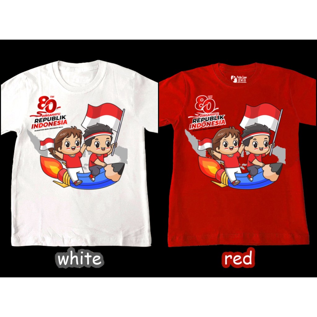 [MMW] (BISA COD) BAJU ATASAN ANAK MERAH [MDK17] Instant KOREA Cewek Cowok Topi MERDEKA Atasan Pendek