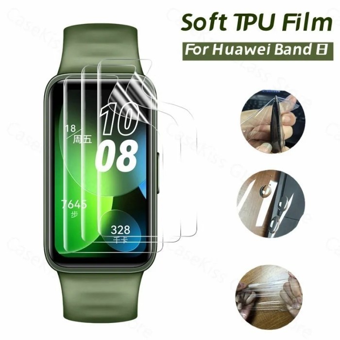 Anti Gores Hydrogel Jam Tangan Huawei Band 10 9 8 7 6 Buds Ultimate Tempered Glass Jelly Hidrogel Sc