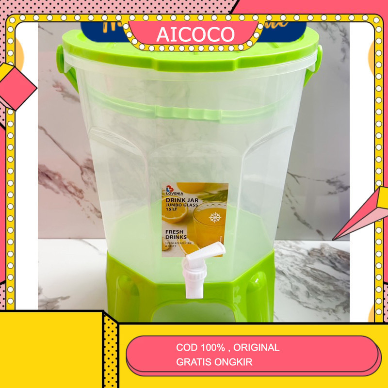 AICOCO HOUSEWARE - Dispenser Es Teh Poci Portable Jumbo - Lovenia PECAH BELAH