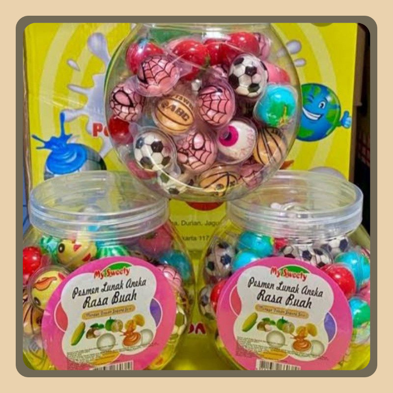 

permen lunak isi 50 per toples