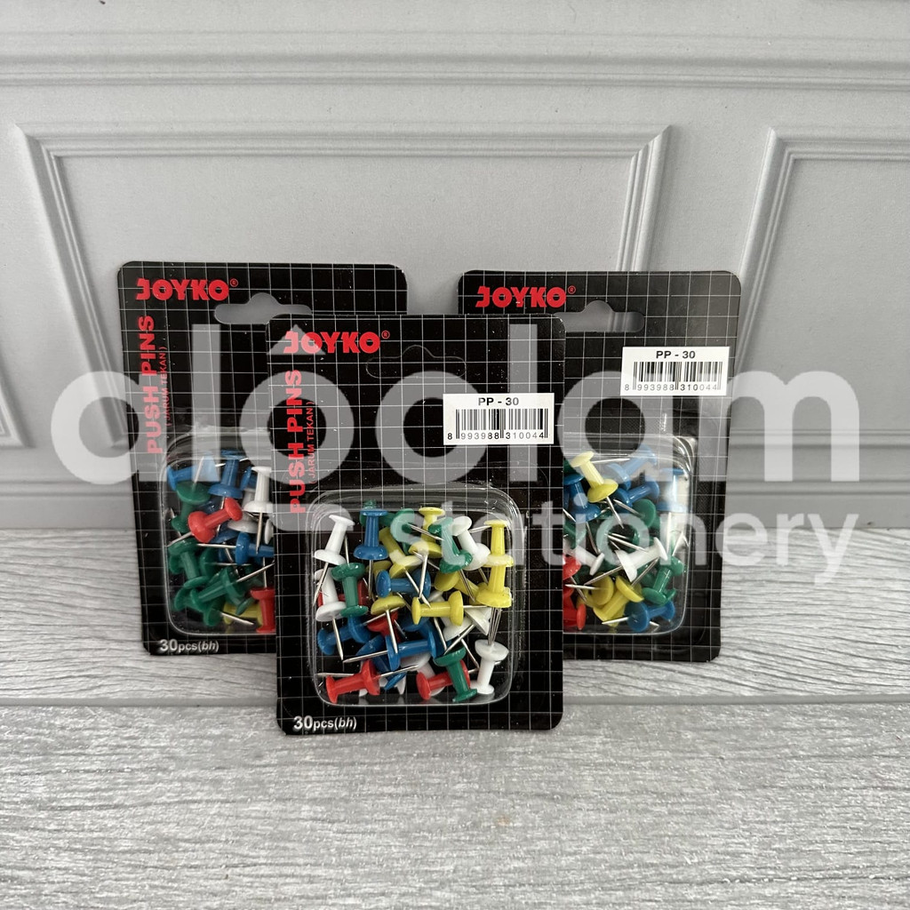 

SATU PAD ( 30 PCS ) Push Pin Joyko PP-30 Jarum Tekan Joyko Lengkap