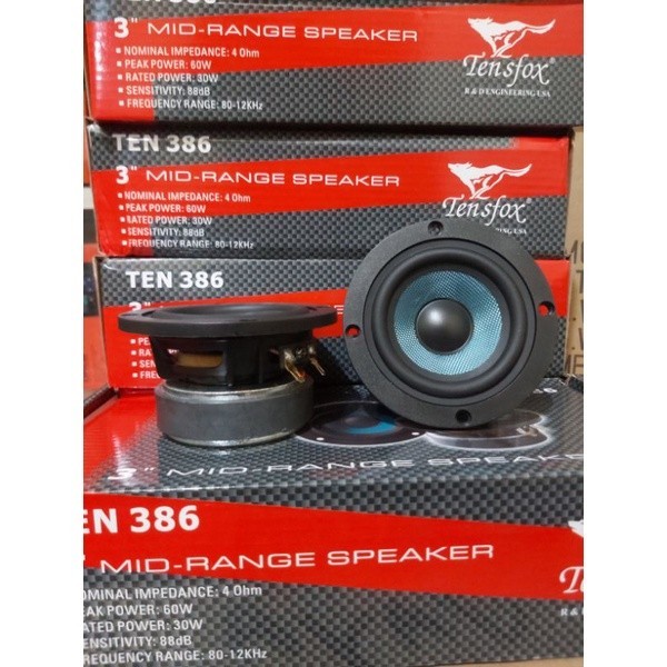Midrange Mid-Range Speaker 3 Inch Tensfox  TEN 386 USA