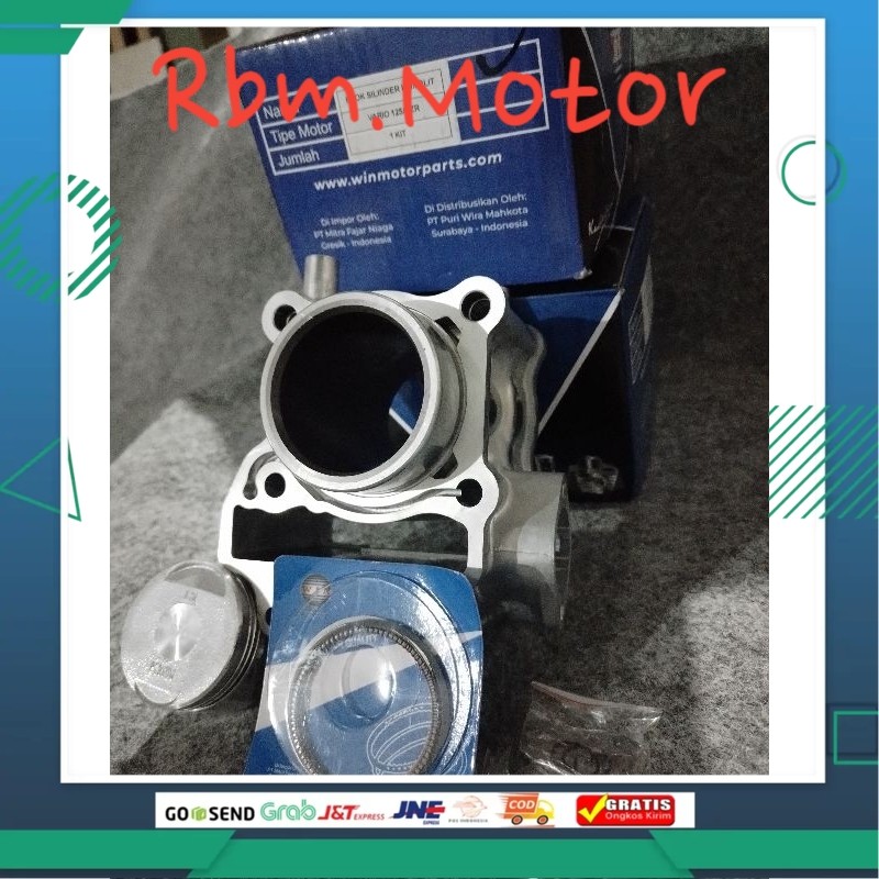 MERK WIN Cylinder Blok Assy + Piston Vario Techno 125 KZR (WIN)