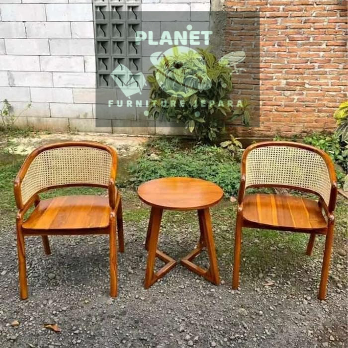 Set kursi teras jati kursi teras minimalis jati kombinasi rotan alami kursi teras model cleopatra ka
